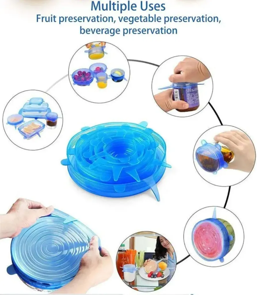 Couvercle silicone lot de6pcs