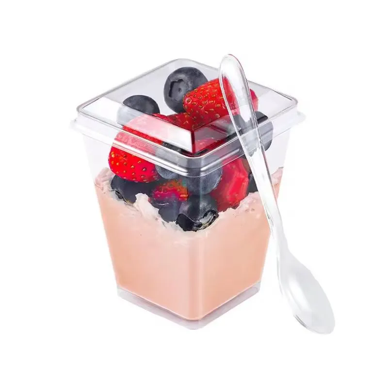 Pot verrine 150ml lot de 25pcs ave cuillere