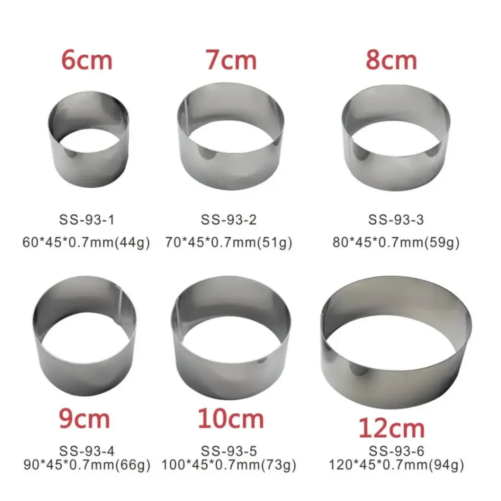 Emporte-pièces Rond lot de 6pcs