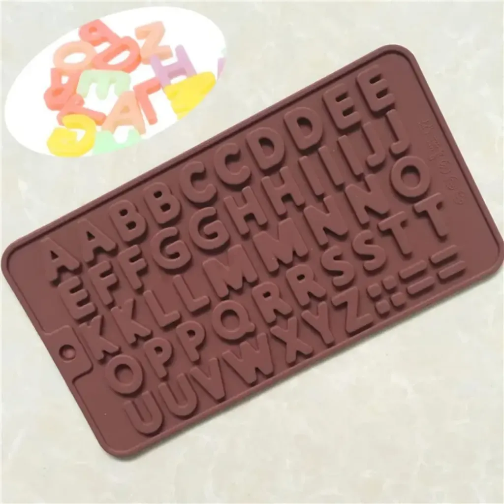 Moule silicone Alphabet , Moule à lettres en silicone